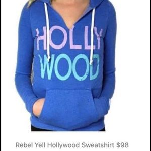Rebel YELL Vintage Hollywood hoodie sweatshirt M